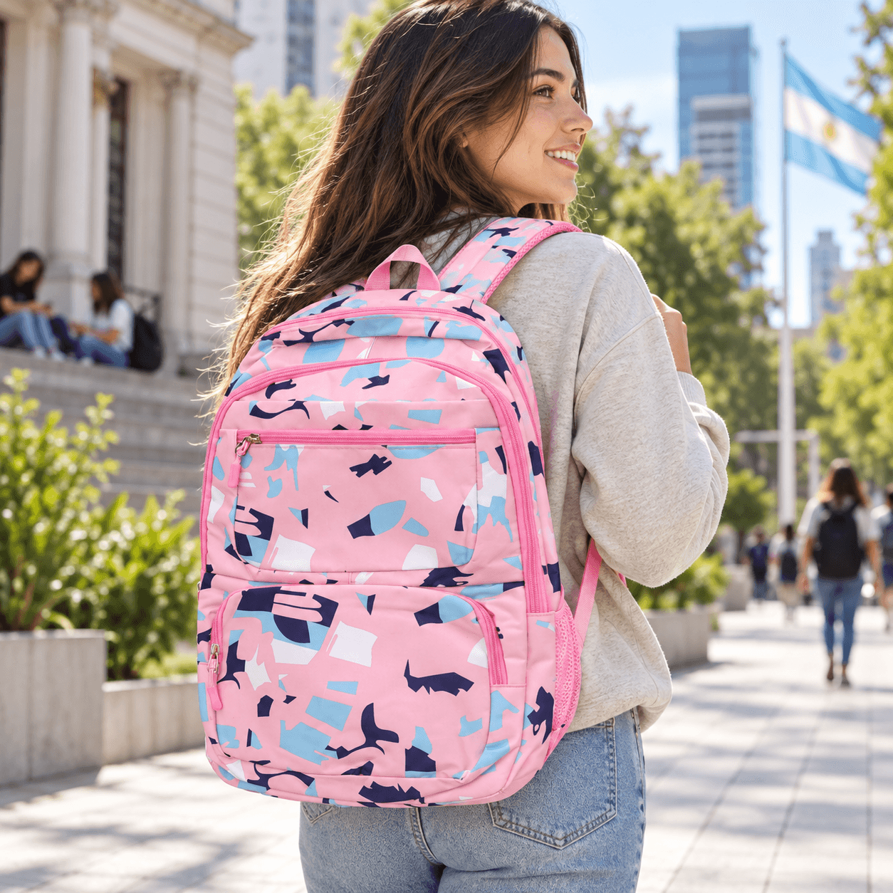 Mochila escolar fantas?a rosa - imagen 2 |MOCHFUR|