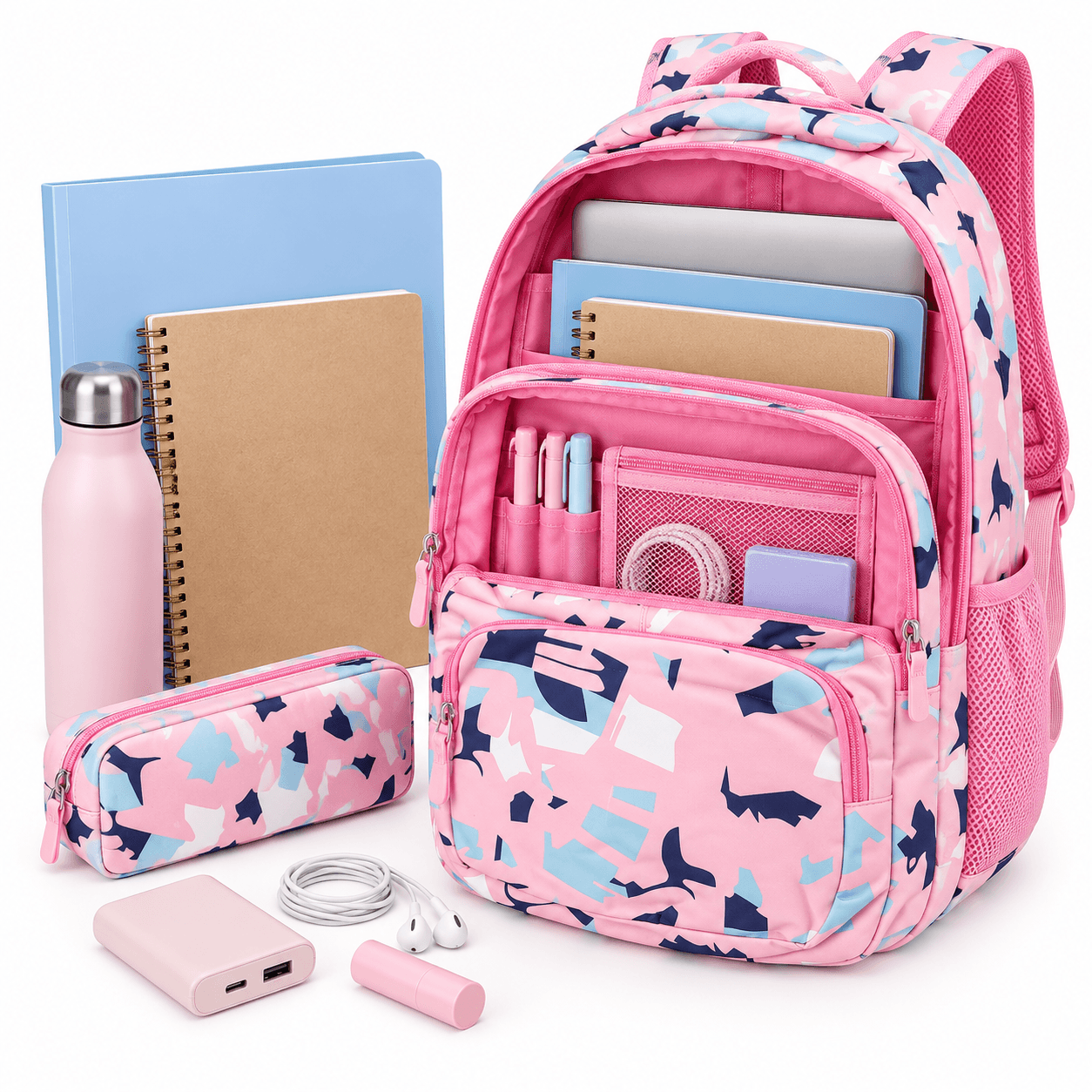 Mochila escolar fantas?a rosa - imagen 5 |MOCHFUR|
