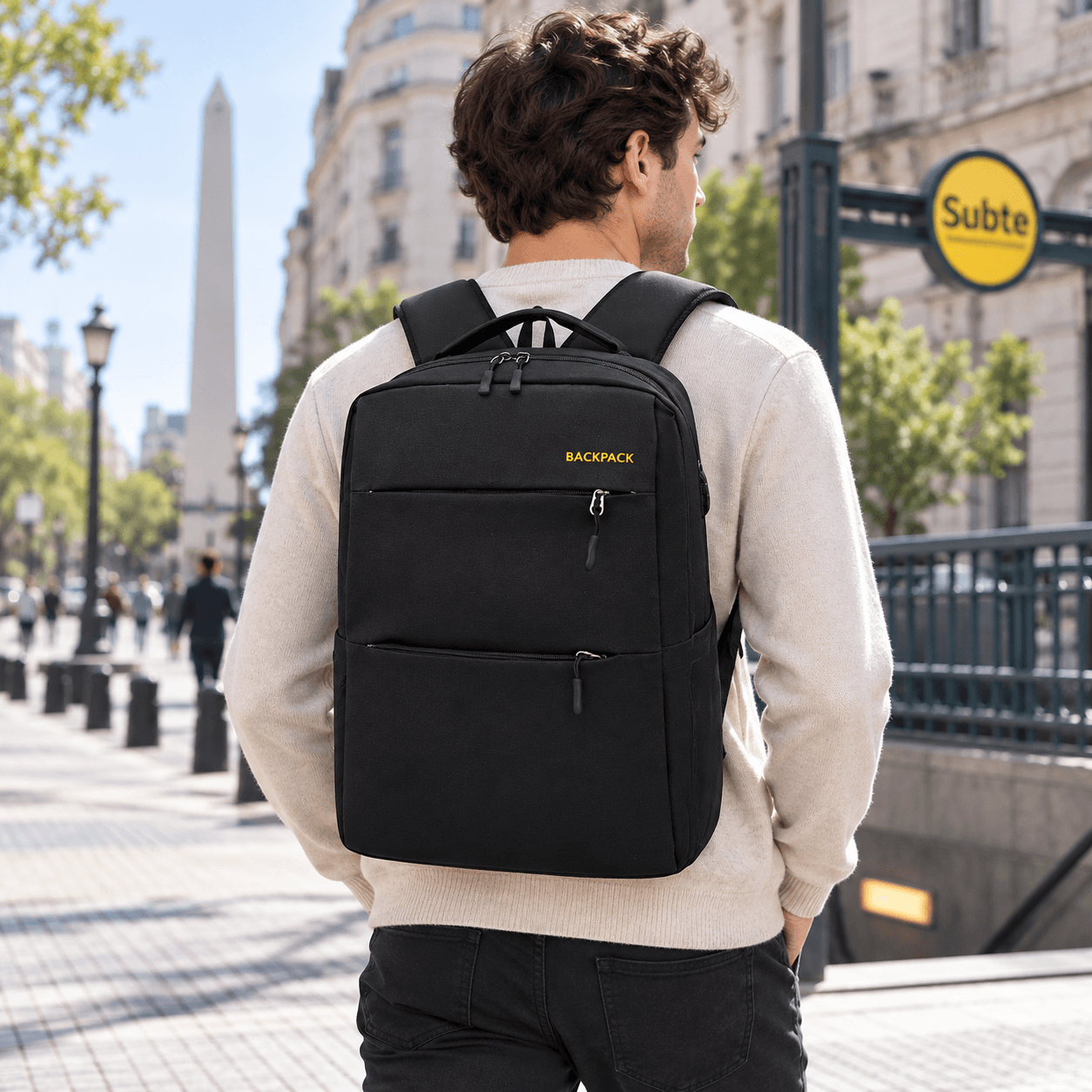 Mochila urbana negro - imagen 2 |MOCH31CABNEG|