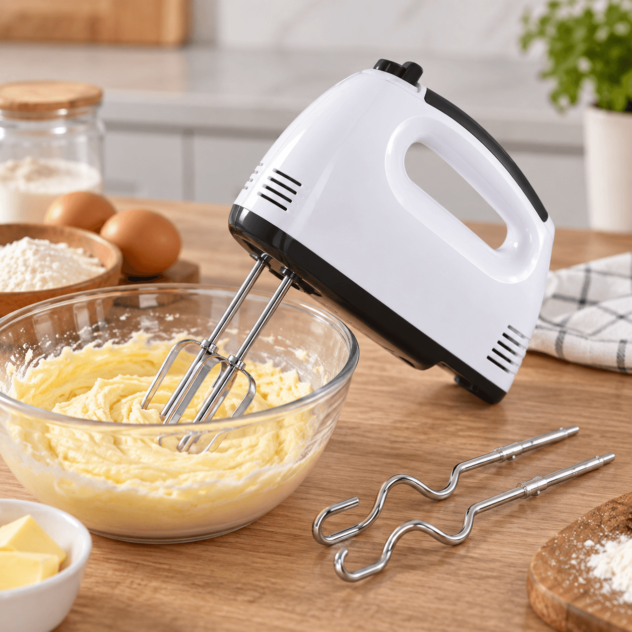 Batidora de Mano 260 W con 7 Velocidades Blanca — miniatura 2