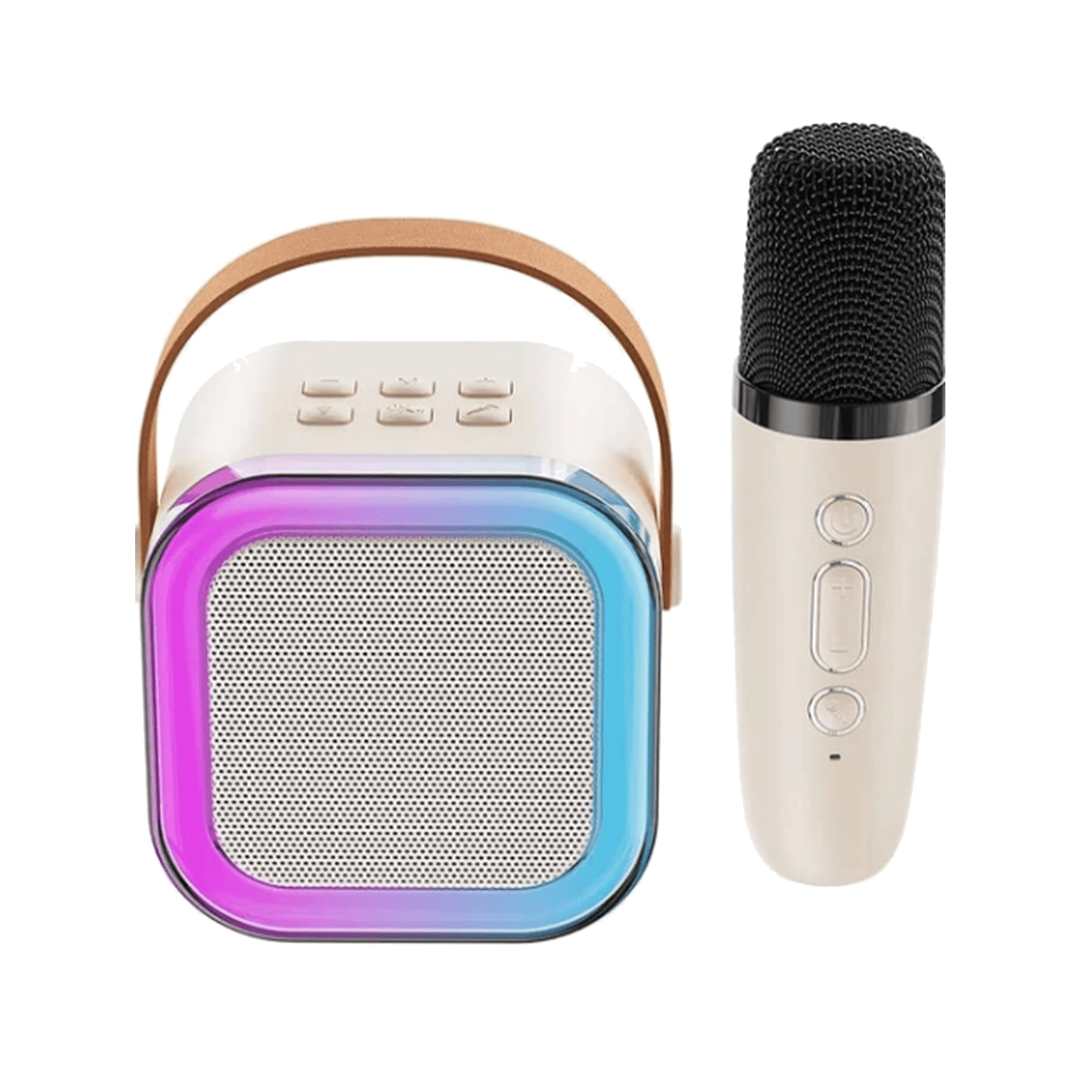 Parlante Karaoke Bluetooth con Micrófono y Luces RGB Infantil — miniatura 6