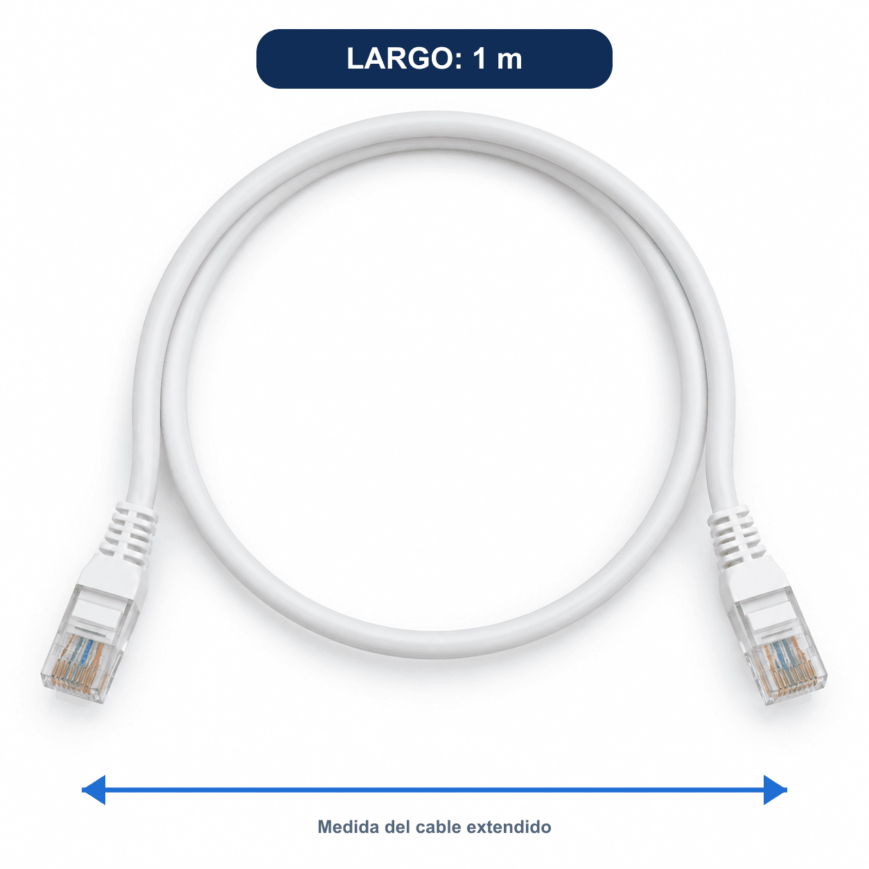 WEB-CABLES-DVR-2026-09-28|NS-CUTP1C|04|2e25282ce5718604|Cable de Red Nisuta NS-CUTP1C Cat5e RJ45 1 m Blanco - imagen 4