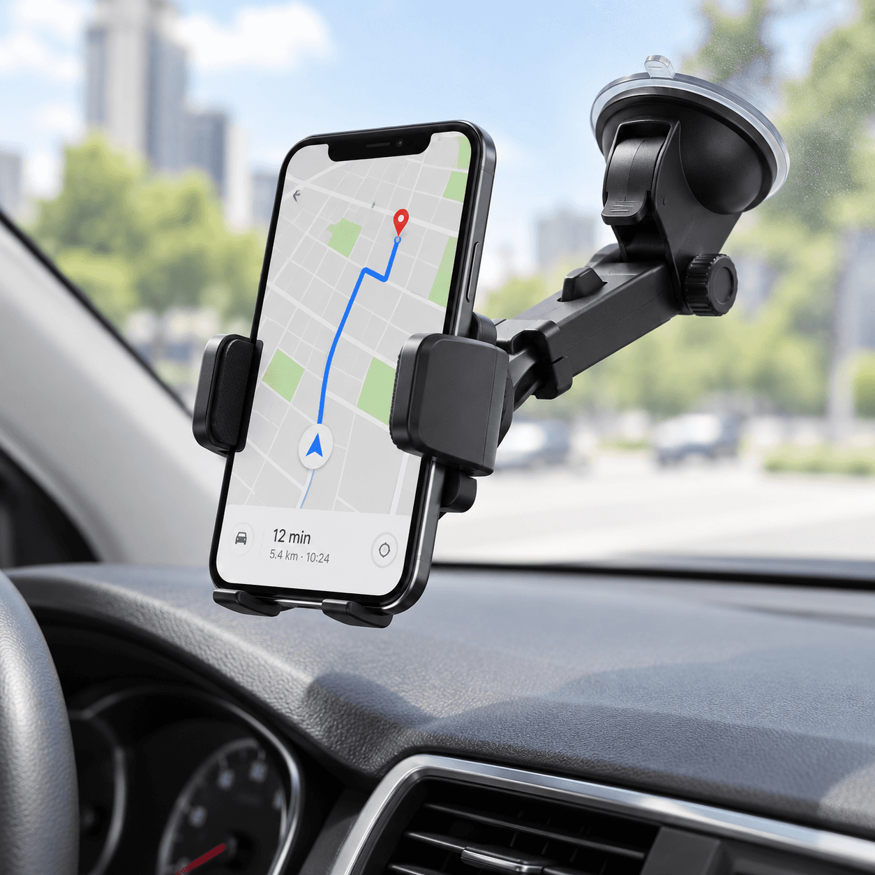 Soporte para Celular de Auto con Ventosa y Brazo Telescópico — miniatura 2