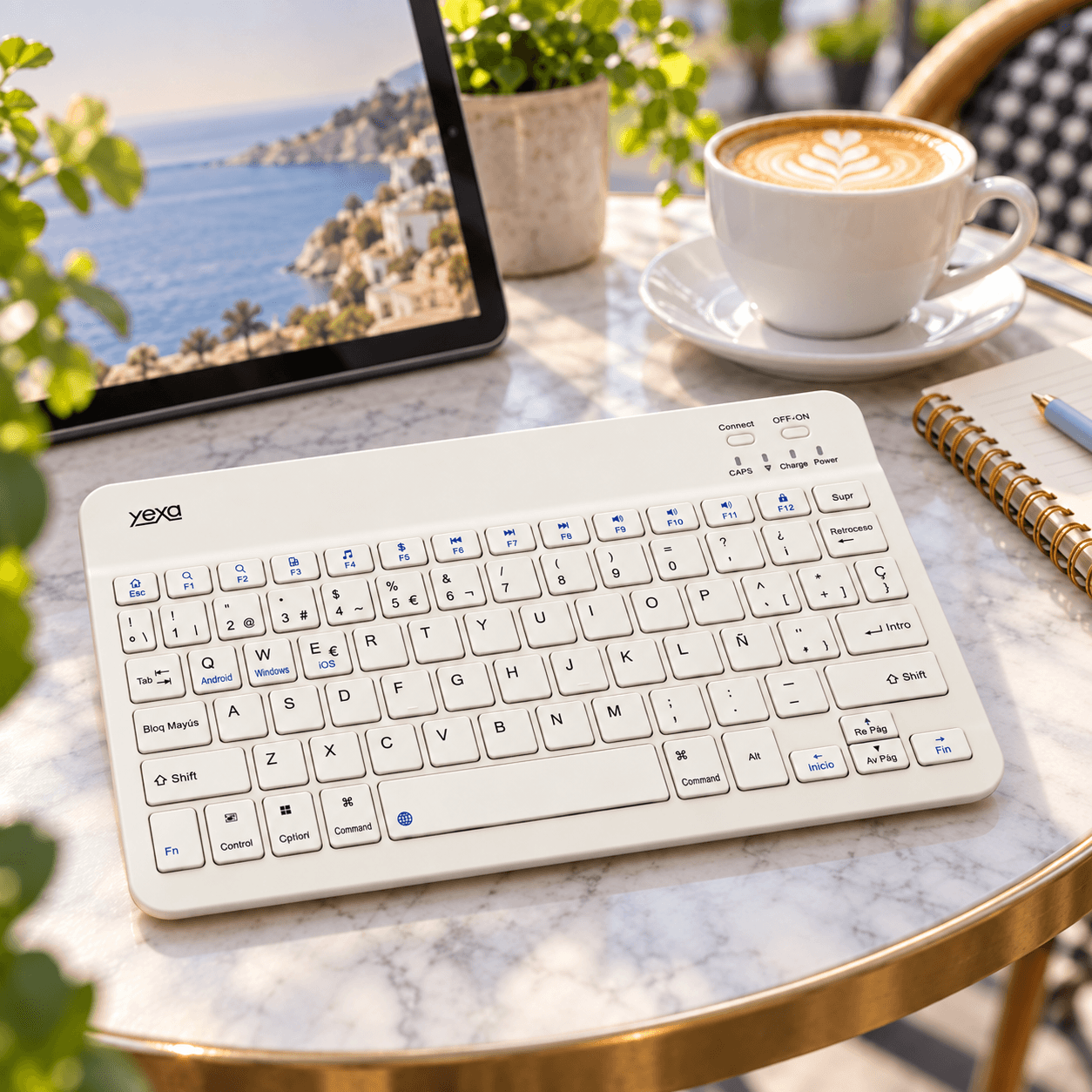 HANDOFF-2026-09-23|TECUFBLA|07|71172522e6ed|Teclado Bluetooth Ultrafino YEXA MODY-00DY Blanco de 78 Teclas