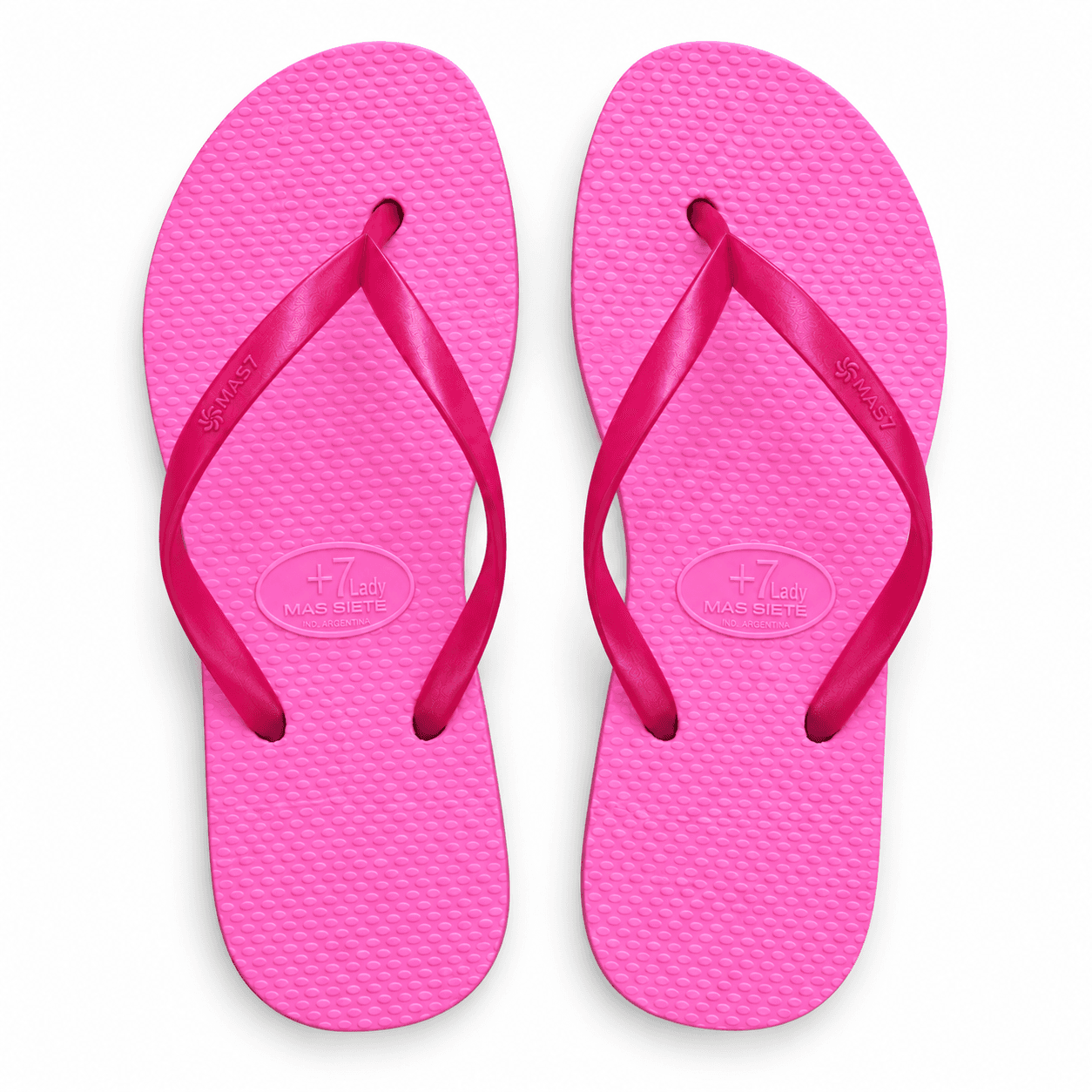 Contenido de la compra: un par de ojotas, en el color y talle elegidos. Foto de la opción Fucsia.