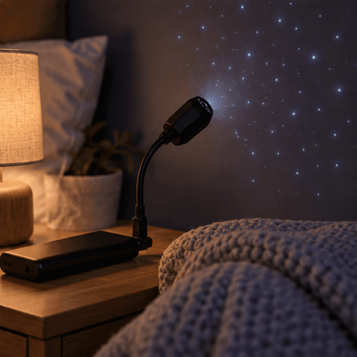 HANDOFF-48|US131|07|4cf3e91f5920|Proyector LED USB de Estrellas con Cuello Flexible y Discos - Única - Escena editorial aspiracional