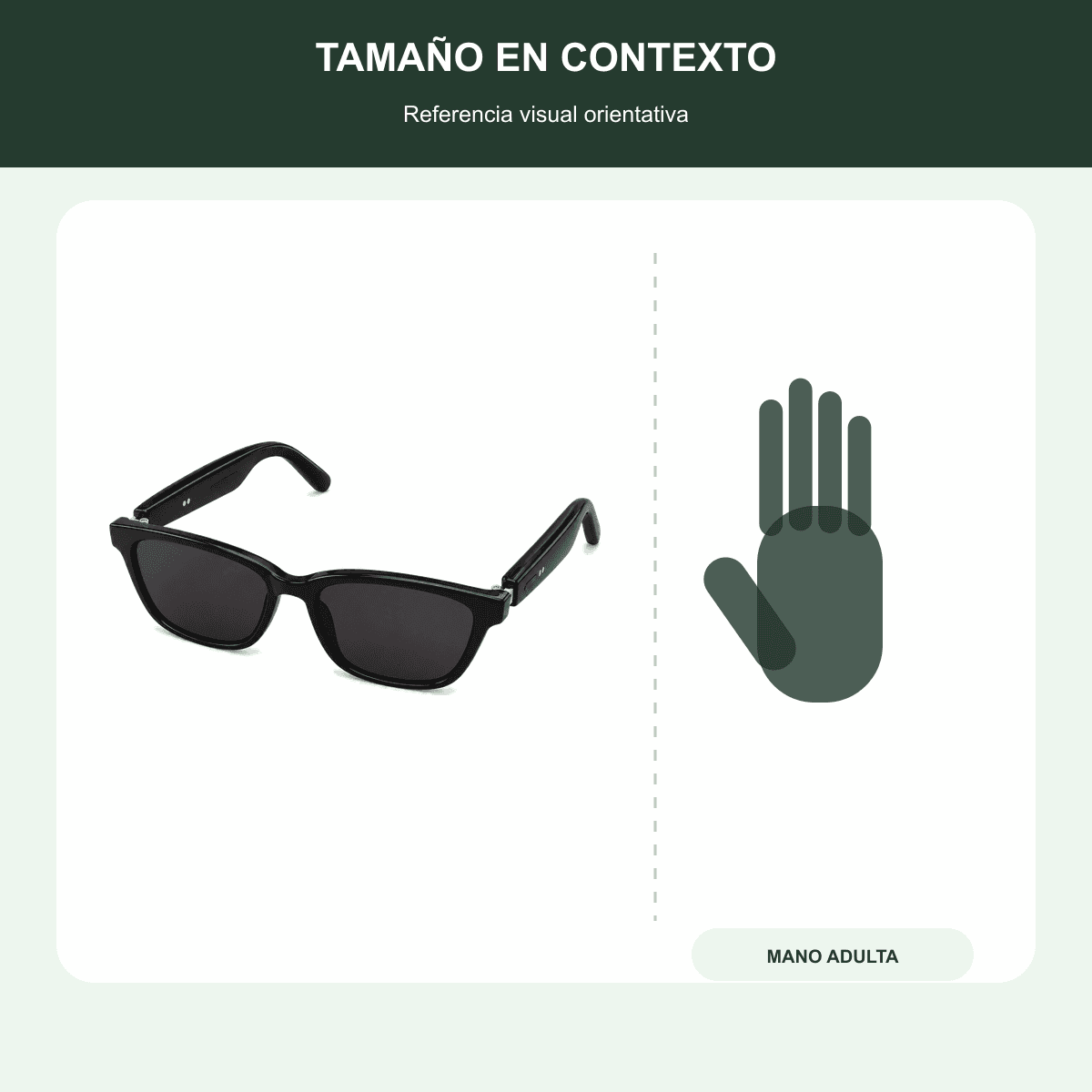 HANDOFF-48|VAR-0087|04|41a8195bc247|Anteojos Inteligentes Hyundai HY-C8 Black de Sol - Negro - Referencia visual de escala
