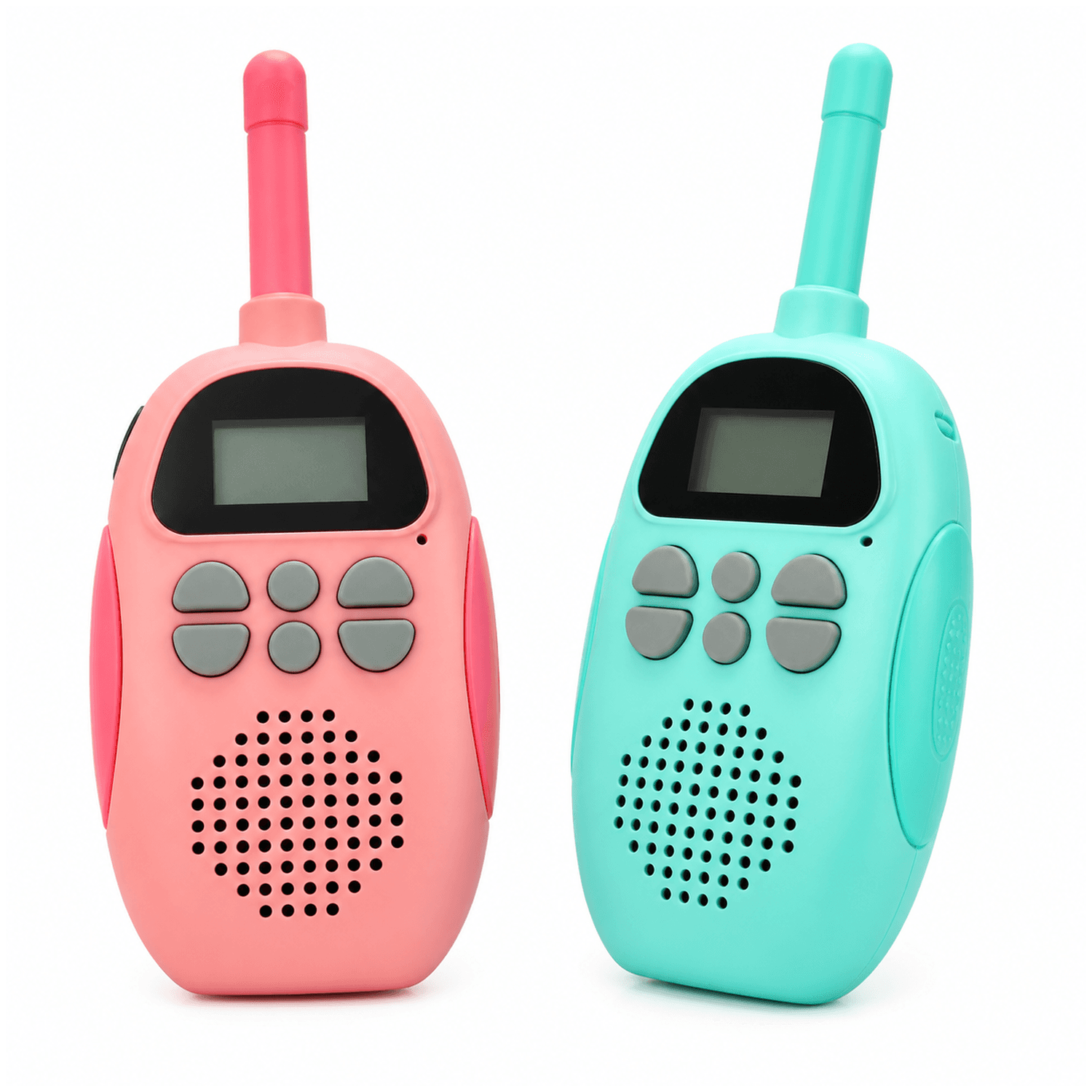 Handy Walkie Talkie Recargable USB Par de 2 con Linterna y Cordón