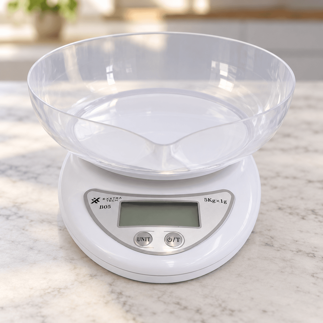 Balanza Exxtra Tech B05 en una cocina