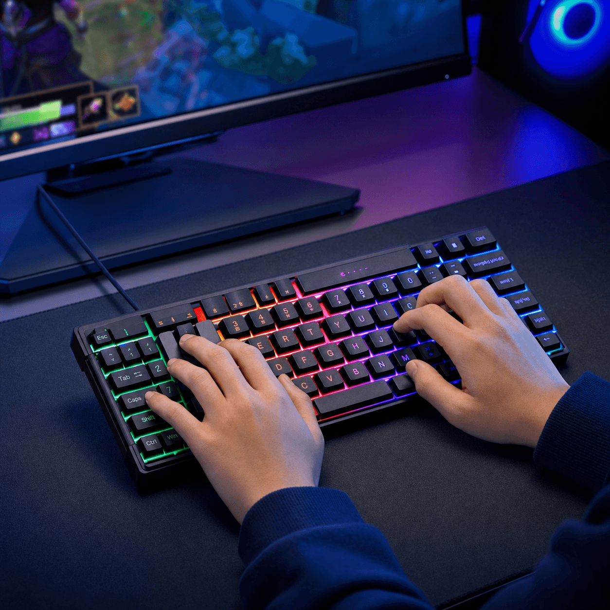 Teclado Retroiluminado Gamer con Suspensión — miniatura 2