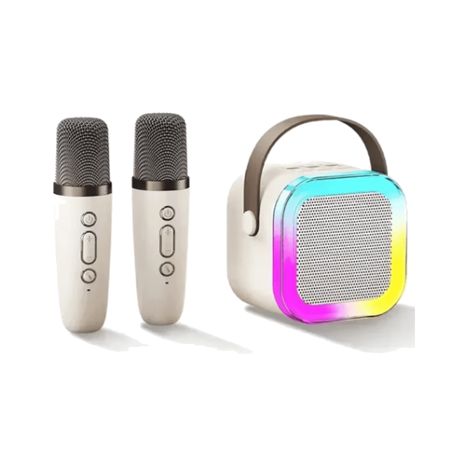 Parlante Karaoke Bluetooth con 2 Micrófonos y Luces RGB Infantil — miniatura 6
