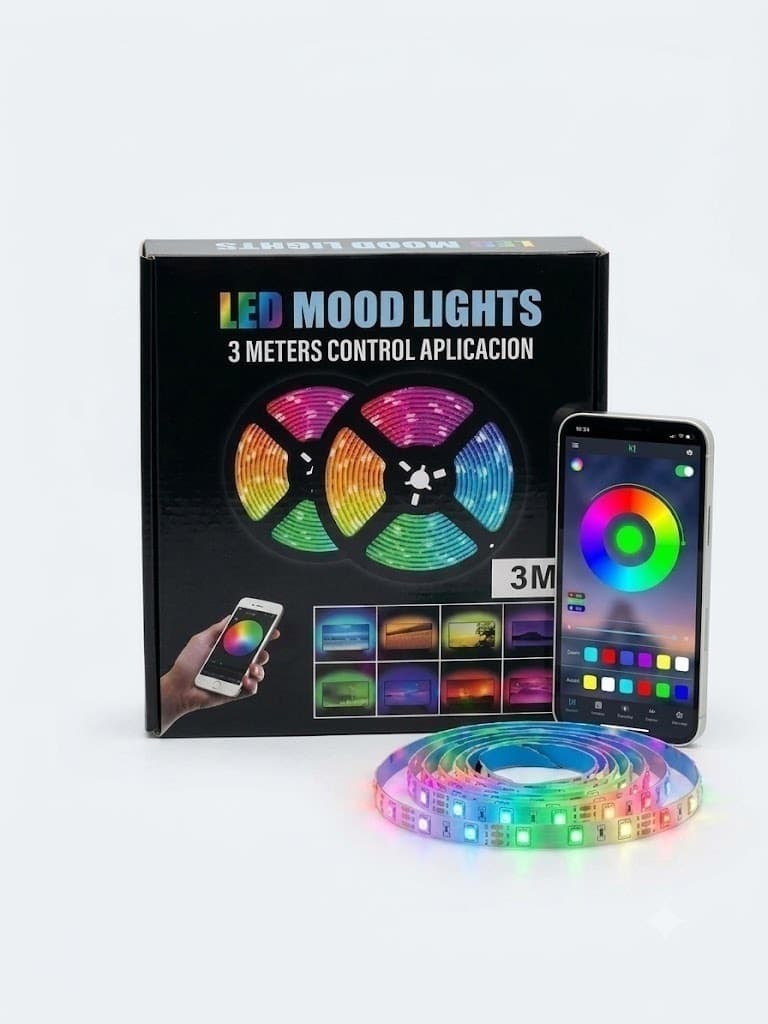 Tira Led Luz Rgb Multicolor a USB - 3 Metros - App Celular