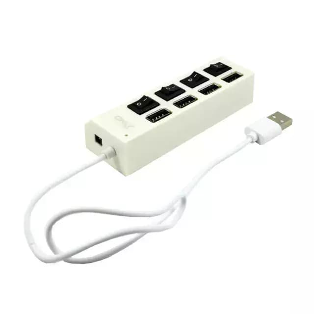 ADAPTADOR HUB USB 4 PUERTOS - BLANCO