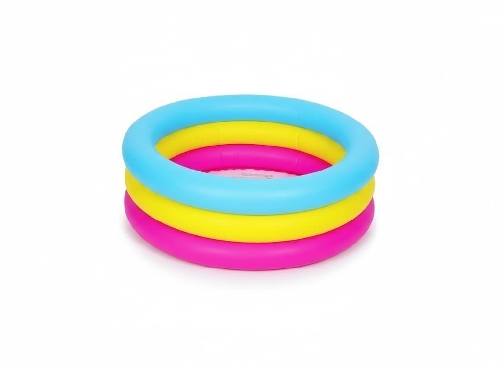 PILETA INFLABLE TRES TUBOS COLORES VIVOS