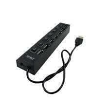 ADAPTADOR HUB USB 7 PUERTOS NEGRO