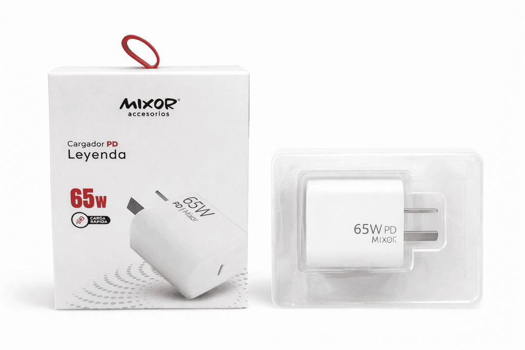 CABEZAL DE CARGA RÁPIDA 65W (ENTRADA TIPO C) - LEYENDA