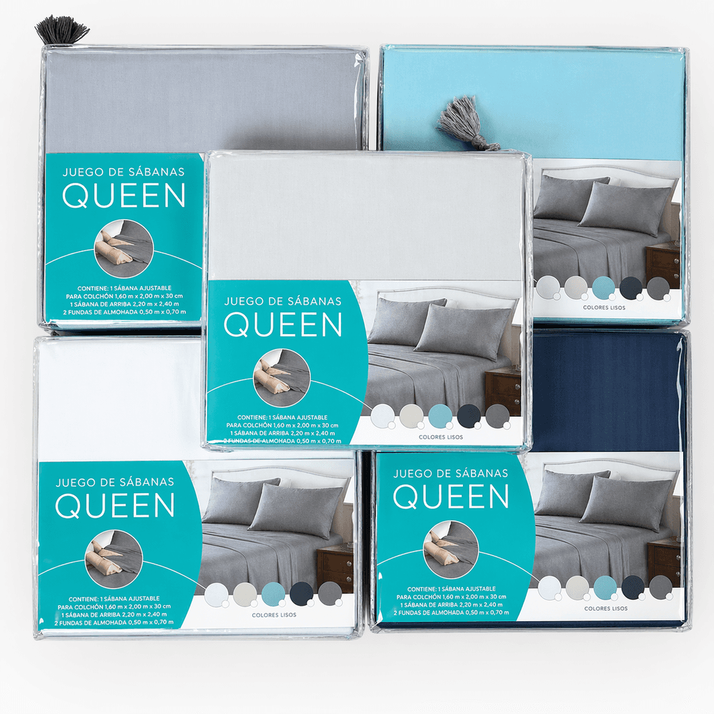 JUEGO DE SABANAS 4 PCS MAS COMPLETO QUE NUNCA! (QUEEN)
