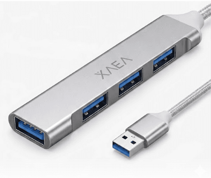 HUB DE PUERTOS 4 BOCAS C/CABLE USB - XAEA