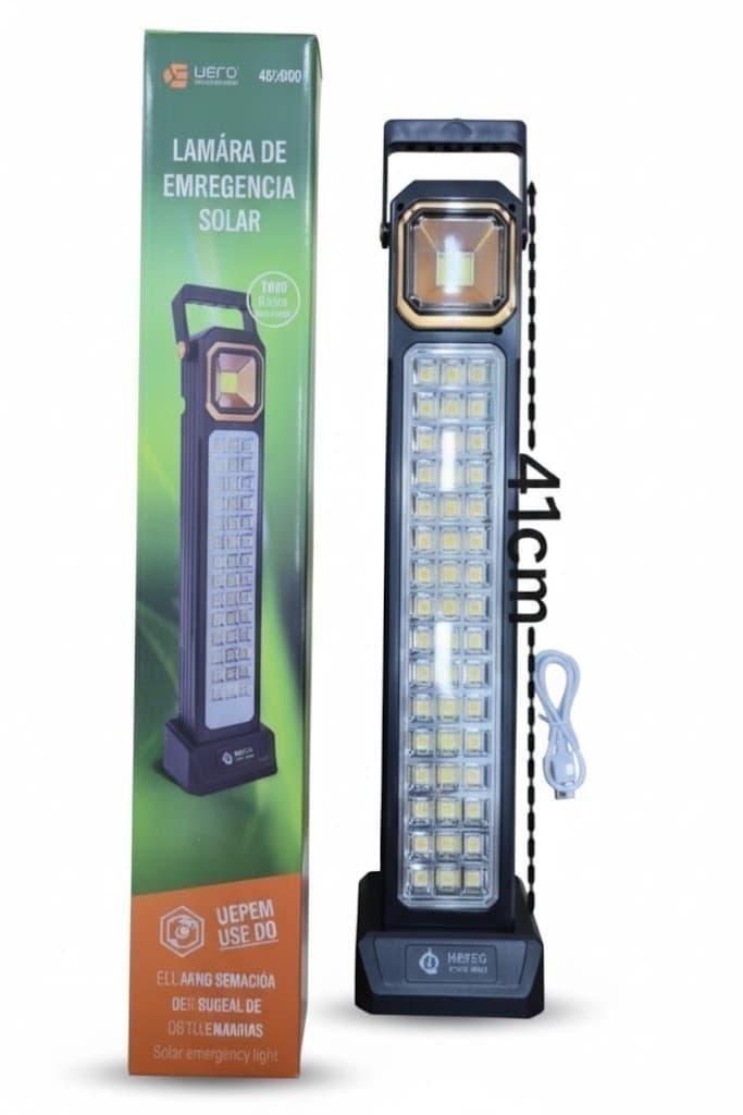 LUZ DE EMERGENCIA SOLAR USB 48 LED
