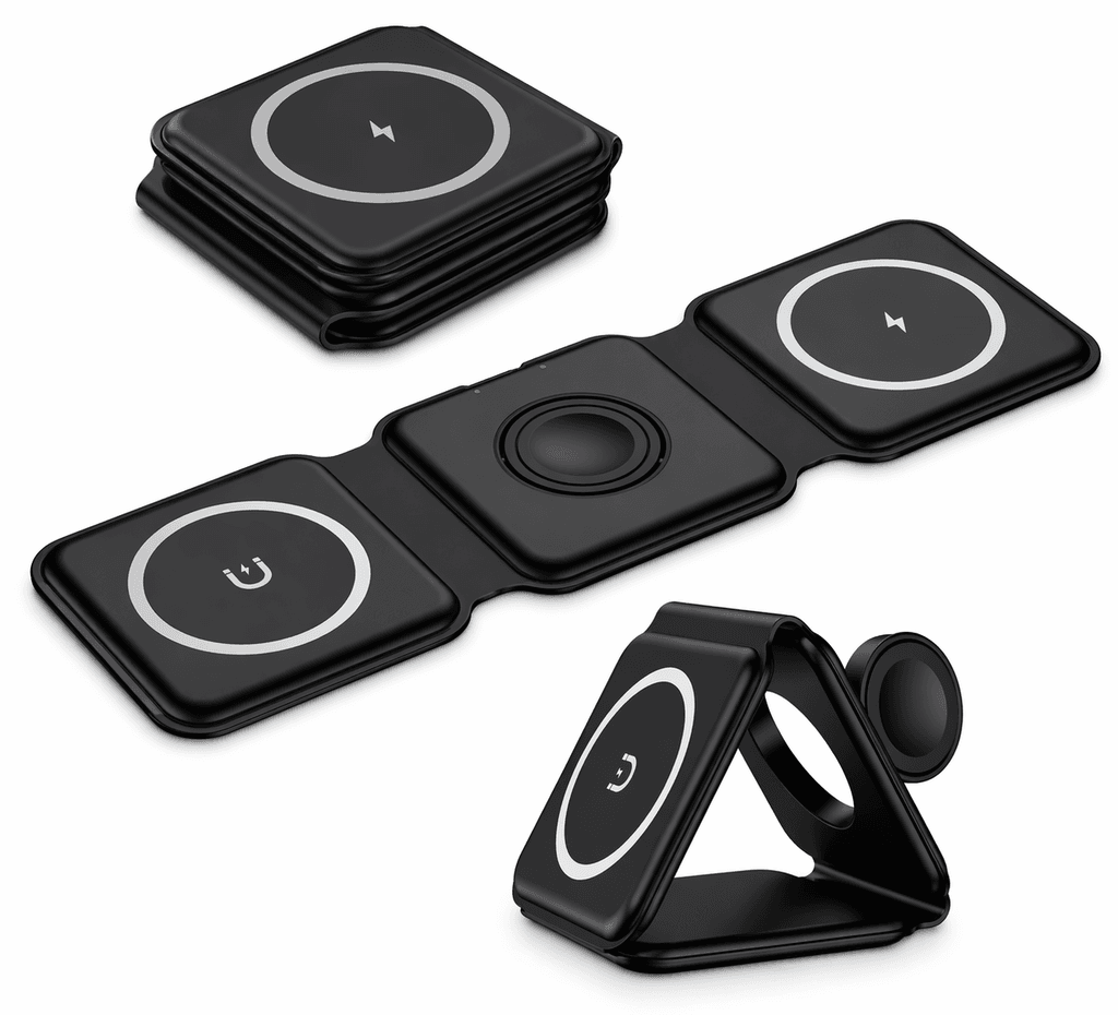 CARGADOR INALAMBRICO 3 EN 1 USB