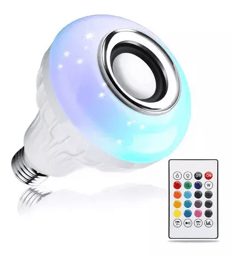 LAMPARA EN FORMA DE FOCO CON PARLANTE LUZ LED
