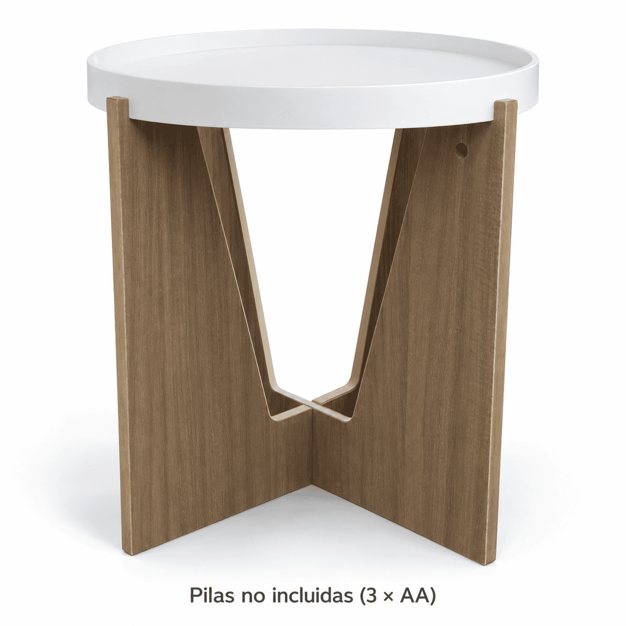 Mesa auxiliar Oryx Home OR-ST02 con luz LED y base cruzada
