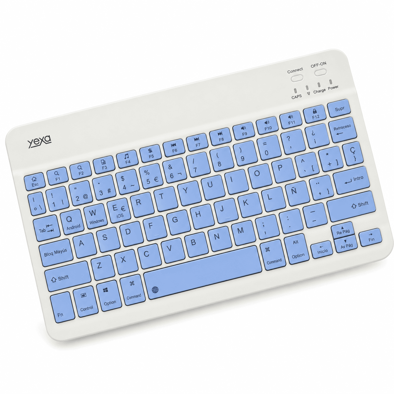 Teclado Bluetooth Ultrafino YEXA MODY-00DY Celeste de 78 Teclas