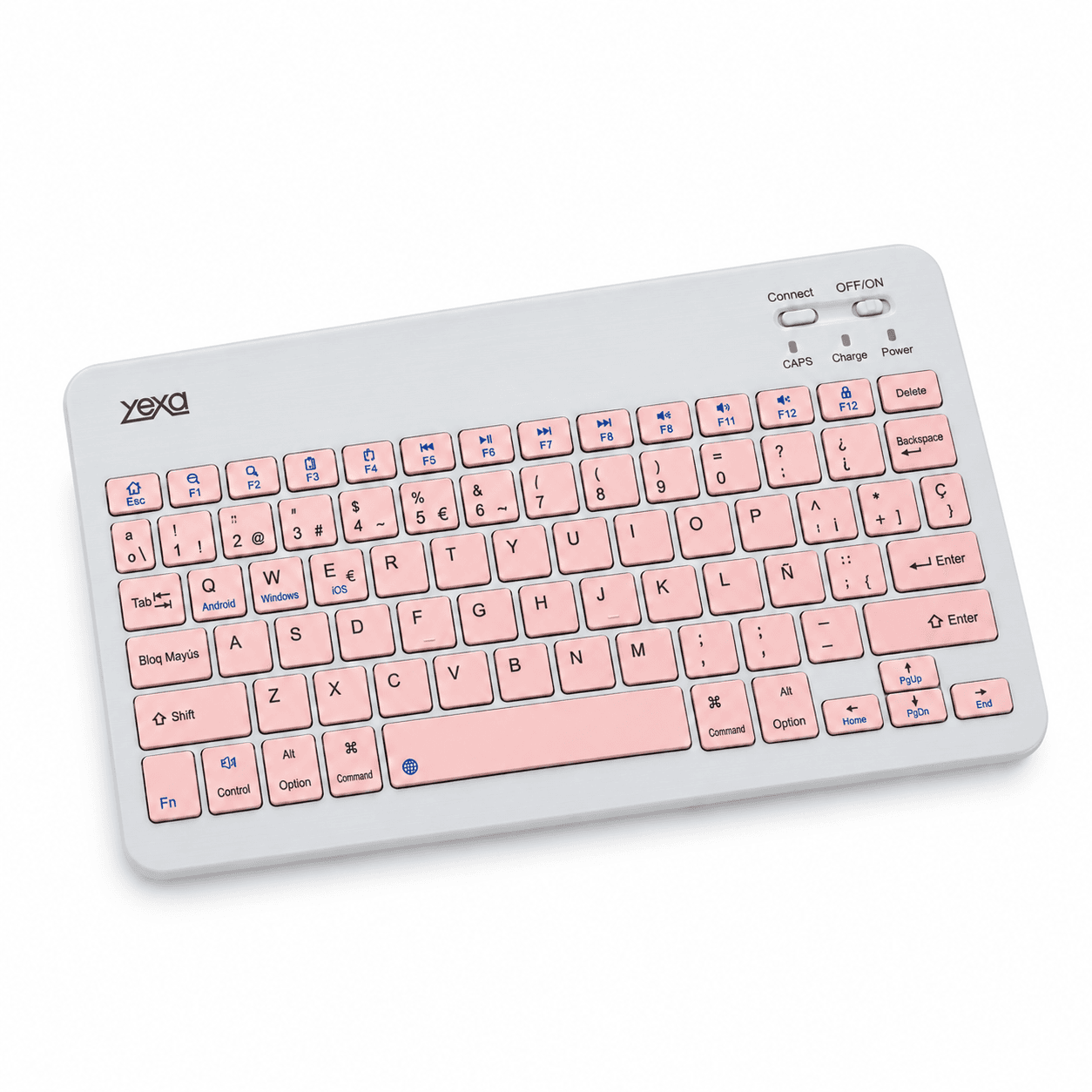 Teclado Bluetooth Ultrafino YEXA MODY-00DY Rosa de 78 Teclas
