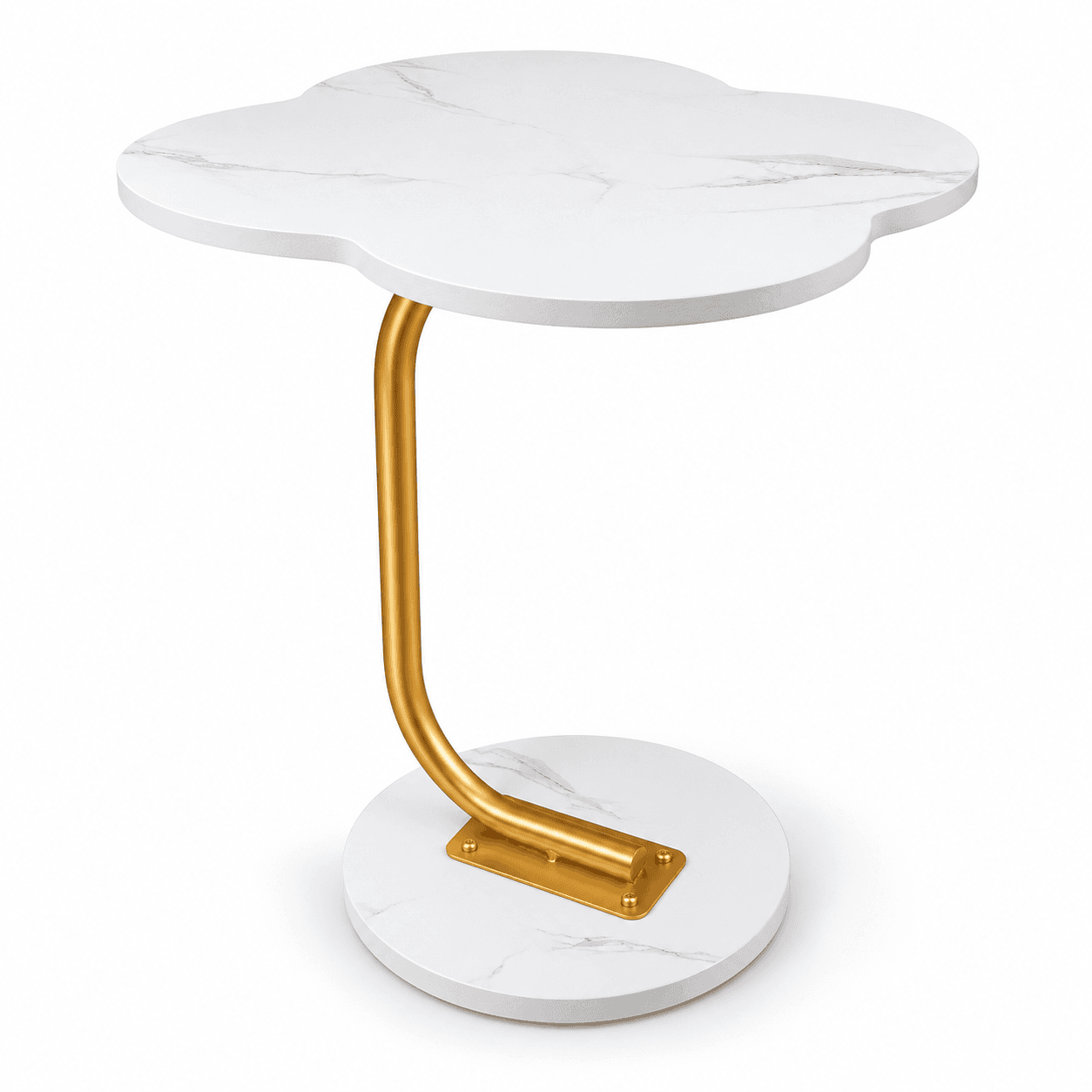 Mesa auxiliar Oryx Home OR-ST01 floral símil mármol