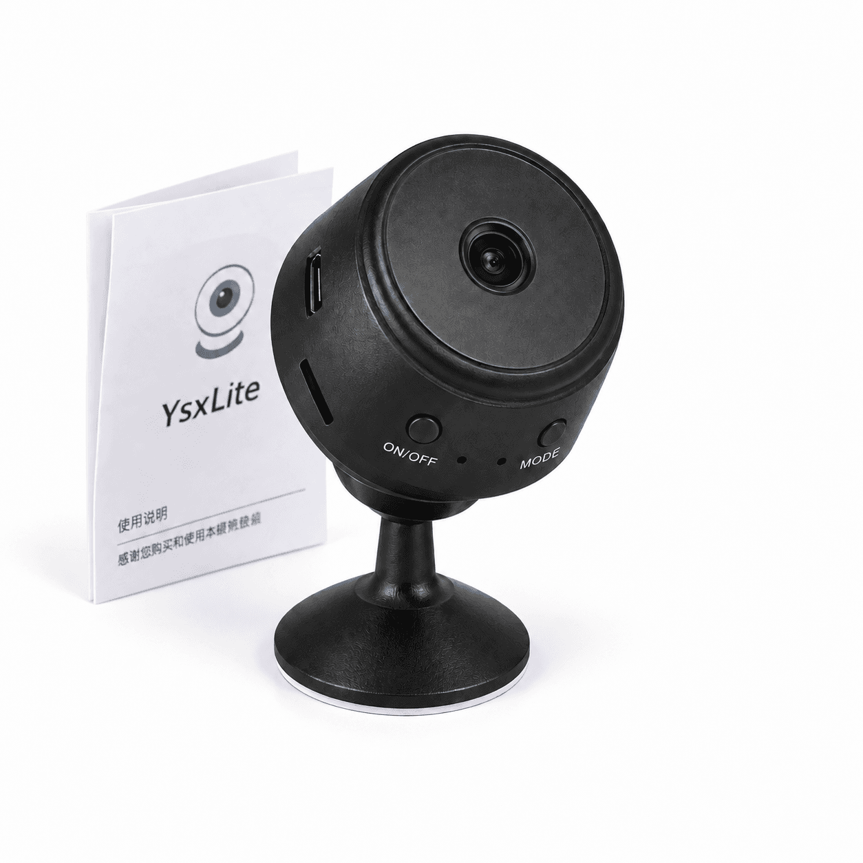 Mini Cámara Wi‑Fi Compacta Negra para App YsxLite