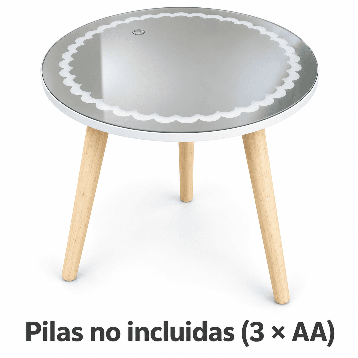 Mesa auxiliar Oryx Home OR-ST03 con espejo y luz LED
