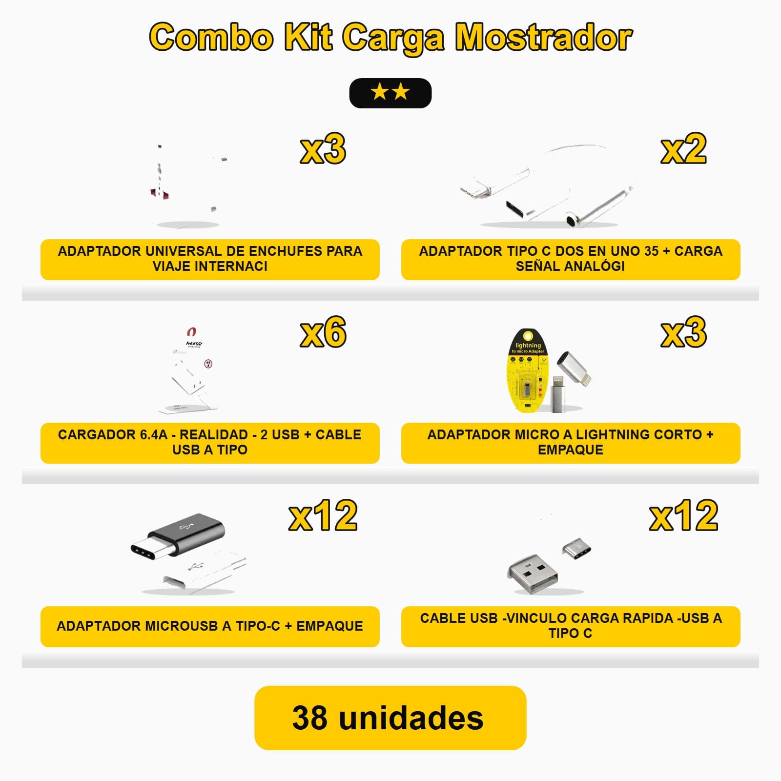 Kit Carga Mostrador