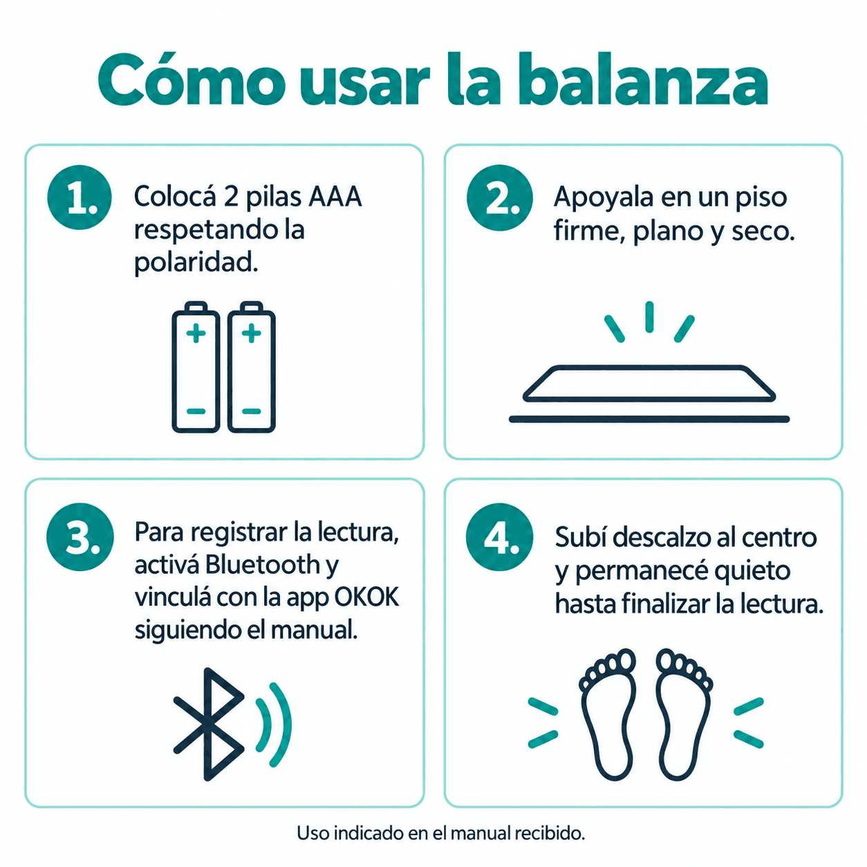 Balanza Inteligente Bluetooth Exxtra Tech hasta 180 kg