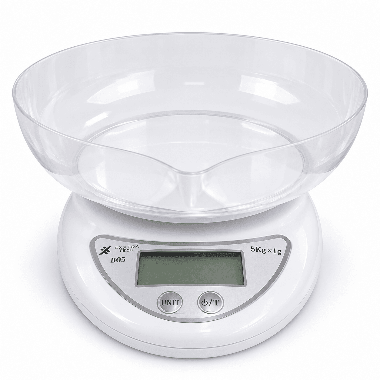 Balanza de cocina Exxtra Tech B05 de 5 kg con bol